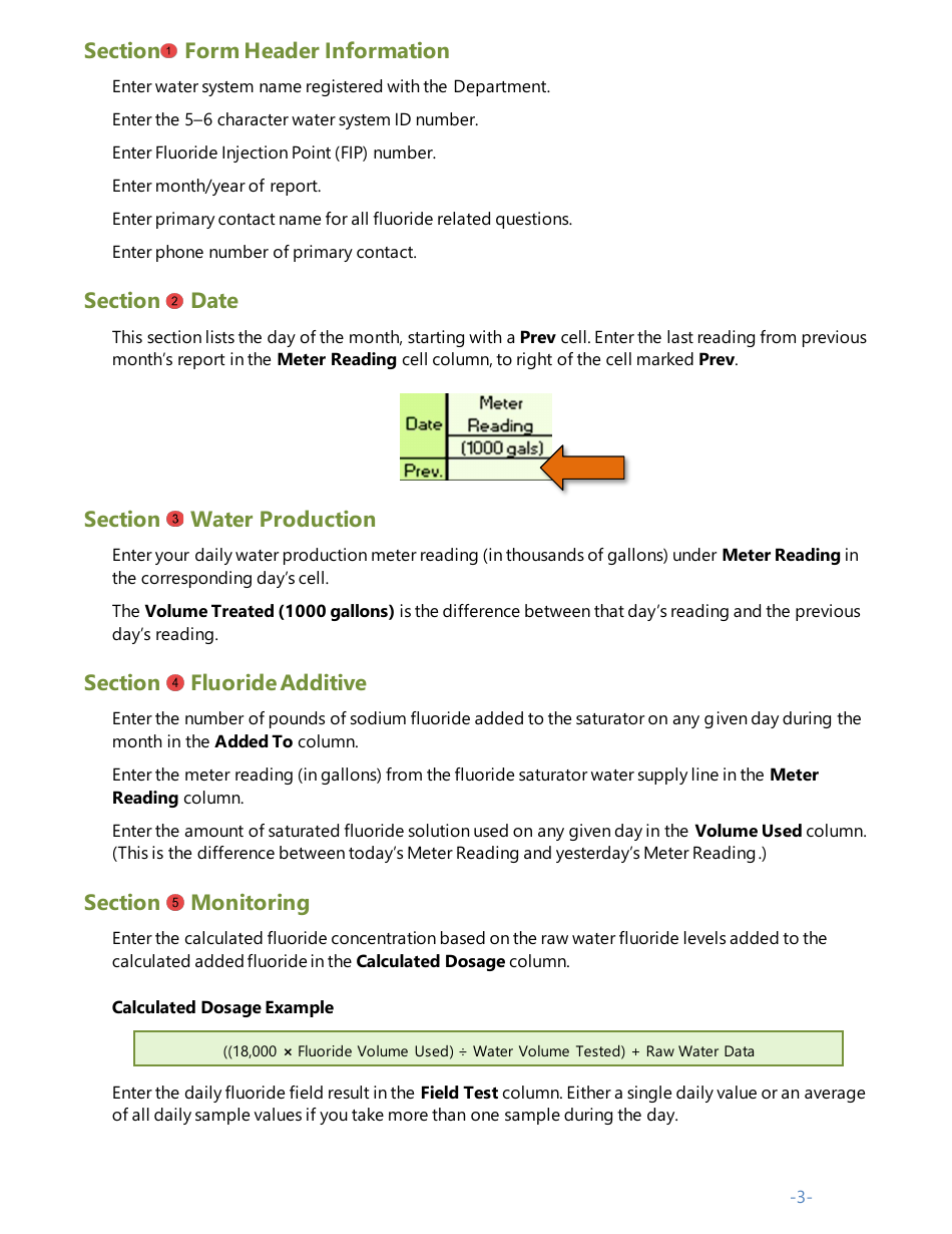 Instructions for DOH Form 331-496, 331-497 - Washington, Page 3