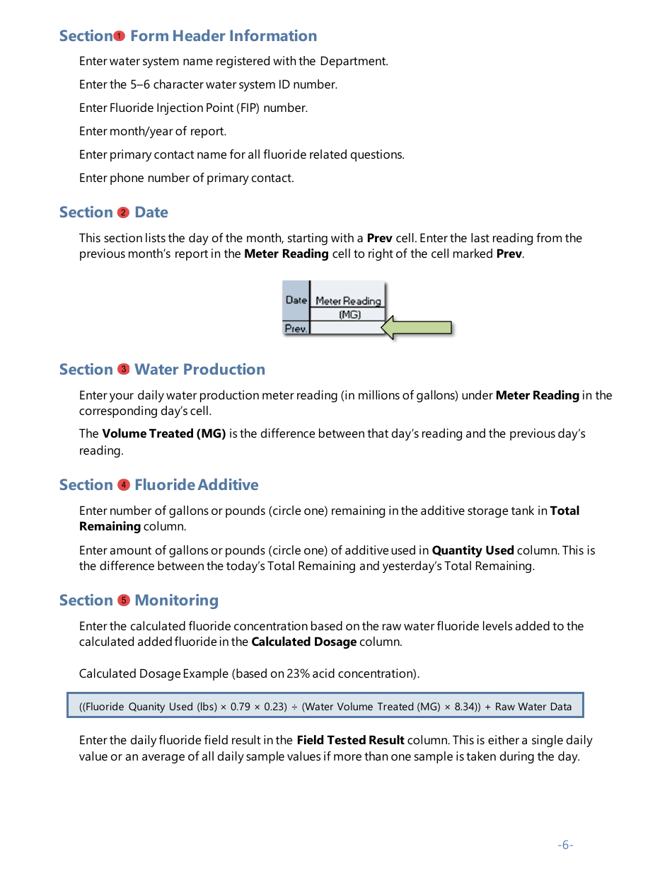 Instructions for DOH Form 331-496, 331-497 - Washington, Page 6