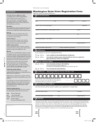 Washington State Voter Registration Form - Washington