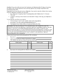 Form FL Relocate701 Notice of Intent to Move With Children (Relocation) - Washington, Page 2