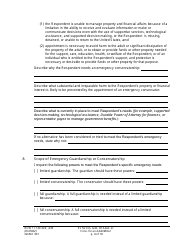 Form GDN E301 Petition for Emergency Guardianship of an Adult and/or Conservatorship of an Adult/Minor - Washington, Page 4