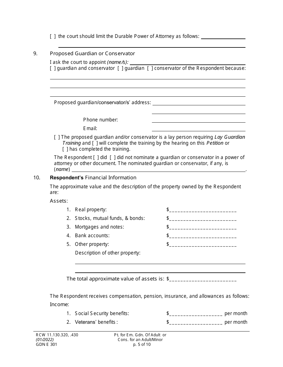 Form GDN E301 - Fill Out, Sign Online and Download Printable PDF ...