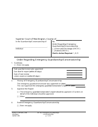 Document preview: Form GDN E305 Order Regarding Emergency Guardianship/Conservatorship (Close or Extend) - Washington