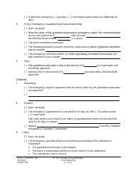 Form GDN E305 Order Regarding Emergency Guardianship/Conservatorship (Close or Extend) - Washington, Page 2