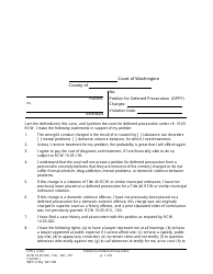 Document preview: Form WPF CrRLJ04.1100 Petition for Deferred Prosecution (Dppf) - Washington