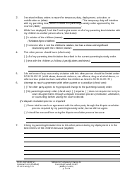 Form FL All Family173 Motion for Temporary Change to Parenting/Custody Order (Military Parent) - Washington, Page 2