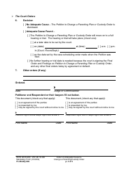 Form FL Modify604 Order on Adequate Cause to Change a Parenting/Custody Order - Washington, Page 3