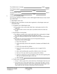 Form FL Modify501 Petition to Modify Child Support Order - Washington, Page 2