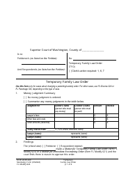 Form FL Modify624 Temporary Family Law Order - Washington