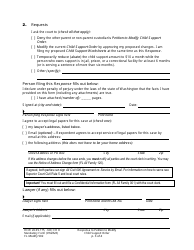 Form FL Modify502 Response to Petition to Modify Child Support Order - Washington, Page 3