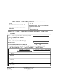 Form GDN ALL37 &quot;Order Appointing Temporary Substitute Guardian/Conservator&quot; - Washington