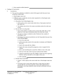 Form FL Modify510 Final Order and Findings on Petition to Modify Child Support Order - Washington, Page 2