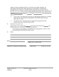 Form GDN R203 Order Approving Guardian/Conservator&#039;s Plan - Washington, Page 3