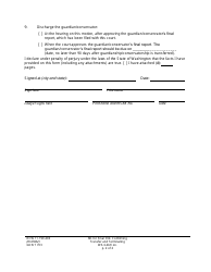 Form GDN T703 Motion for Final Order Confirming Transfer and Terminating Washington Guardianship/Conservatorship - Washington, Page 2