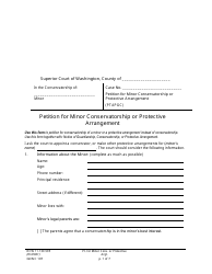 Document preview: Form GDN C107 Petition for Minor Conservatorship or Protective Arrangement - Washington
