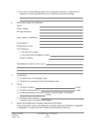 Form GDN C107 Petition for Minor Conservatorship or Protective Arrangement - Washington, Page 2