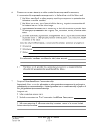Form GDN C107 Petition for Minor Conservatorship or Protective Arrangement - Washington, Page 3