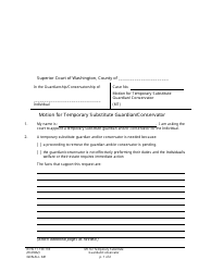 Form GDN ALL041 &quot;Motion for Temporary Substitute Guardian/Conservator&quot; - Washington