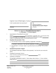 Form GDN R205 &quot;Motion to Approve Guardian/Conservator's Report&quot; - Washington