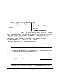 Form GDN R207 &quot;Notice of Substantial Change in Circumstances&quot; - Washington