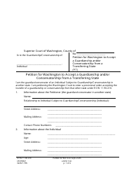 Document preview: Form GDN T705 Petition for Washington to Accept a Guardianship and/or Conservatorship From a Transferring State - Washington