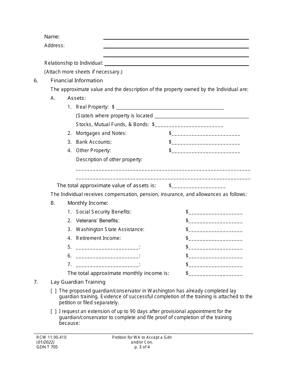 Form GDN T705 - Fill Out, Sign Online and Download Printable PDF ...