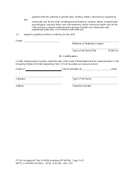 Form WPF JU14.0100 Petition for Order Appointing Title 13 Rcw Guardian (Pt) - Washington, Page 5