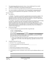 Form GDN T706 Provisional Order Granting/Denying Transfer of Guardianship/Conservatorship to Washington - Washington, Page 2