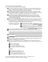 Form WPF All Cases01.0200 Declaration Re: Service Members Civil Relief Act (Active Duty Military) (Optional Use) - Washington (English/Spanish), Page 3