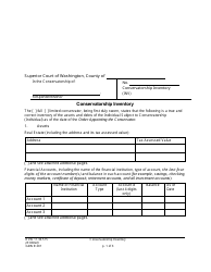 Document preview: Form GDN R201 Conservatorship Inventory - Washington