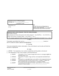 Form WPF JU03.0650 Order Dismissing Dependency - Washington