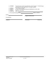 Form WPF JU03.0650 Order Dismissing Dependency - Washington, Page 2