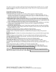 Form WPF DV-3.015 Order for Protection - Washington (English/Vietnamese), Page 2