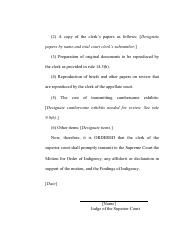 RAP Form 12A Findings of Indigency - Washington, Page 2