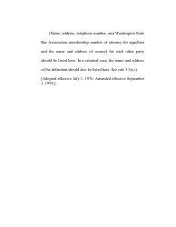 RAP Form 1 Notice of Appeal (Trial Court Decision) - Washington, Page 2