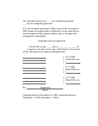RAP Form 15A Notice of Filing Verbatim Report of Proceedings - Washington, Page 2