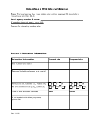 Relocating a Wic Site Justification - Texas