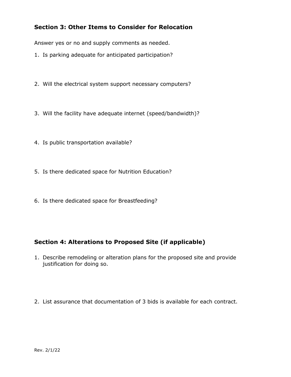 Relocating a Wic Site Justification - Texas, Page 5