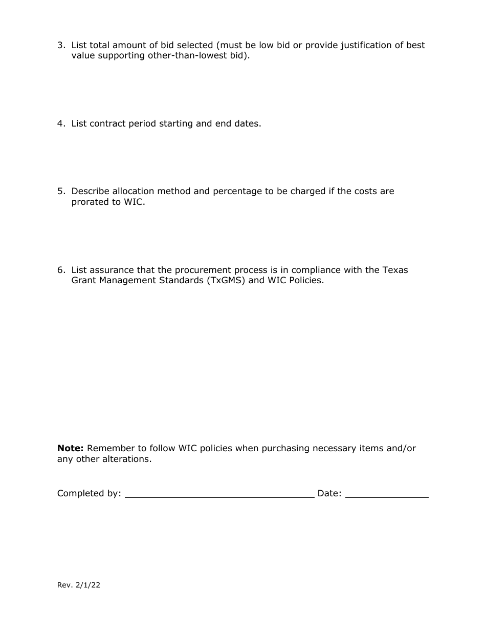 Relocating a Wic Site Justification - Texas, Page 6