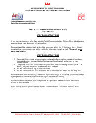 Document preview: Instructions for Rental Accommodations Division (Rad) Drop Box Cover Form - Washington, D.C.