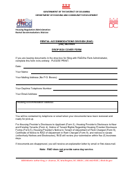 Document preview: Rental Accommodations Division (Rad) Drop Box Cover Form - Washington, D.C.