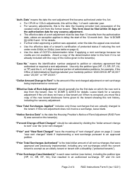 Instructions for RAD Form 9 Certificate of Adjustment in Rent Charged - Washington, D.C., Page 2