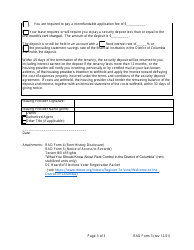 RAD Form 3 Housing Provider&#039;s Disclosures to Applicant or Tenant - Washington, D.C., Page 3