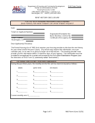 RAD Form 4 Rent History Disclosure - Washington, D.C.