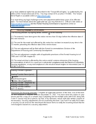 RAD Form 8 Housing Provider&#039;s Notice to Tenant of Rent Adjustment - Washington, D.C., Page 4