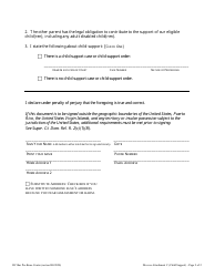 Attachment C Required Information for Child Support - Washington, D.C., Page 2