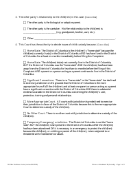 Attachment B Required Information for Custody - Washington, D.C., Page 2