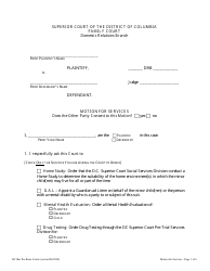Document preview: Motion for Services - Washington, D.C.