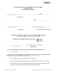 Document preview: Motion to Modify Third Party Custody and/or Visitation - Washington, D.C.