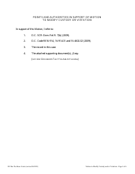 Motion to Modify Visitation/Custody - Washington, D.C., Page 4